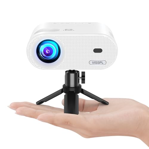 Mini Projector, VISSPL Full HD 1080P Video Projector, Portable Outdoor Projector with Tripod, Kids Gift, Home Theater Movie Phone Projector Compatible with Android/iOS/Windows/TV Stick/HDMI/USB - Image 2